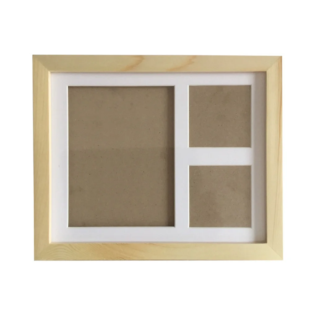 Kit de huella de mano para bebé, marco de fotos de madera, almohadilla de tinta para sello, decoración para Baby Shower, regalo, marco de recuerdo infantil, Kit de huella de mano infantil - imagen 3