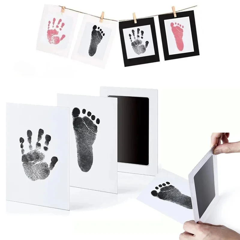 1/2/4 Uds. Kits de almohadillas de tinta sin tinta de piel sin contacto con huellas de bebé seguras y no tóxicas para recuerdo de huella de perro recién nacido - imagen 4