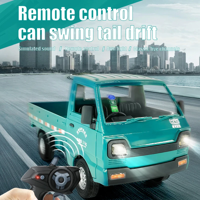 Coches RC 1/16 escala 2,4G Mini camión de carga con luces de pulverización control remoto Drift Racing modelo eléctrico vehículo de juguete regalos para niños - imagen 3