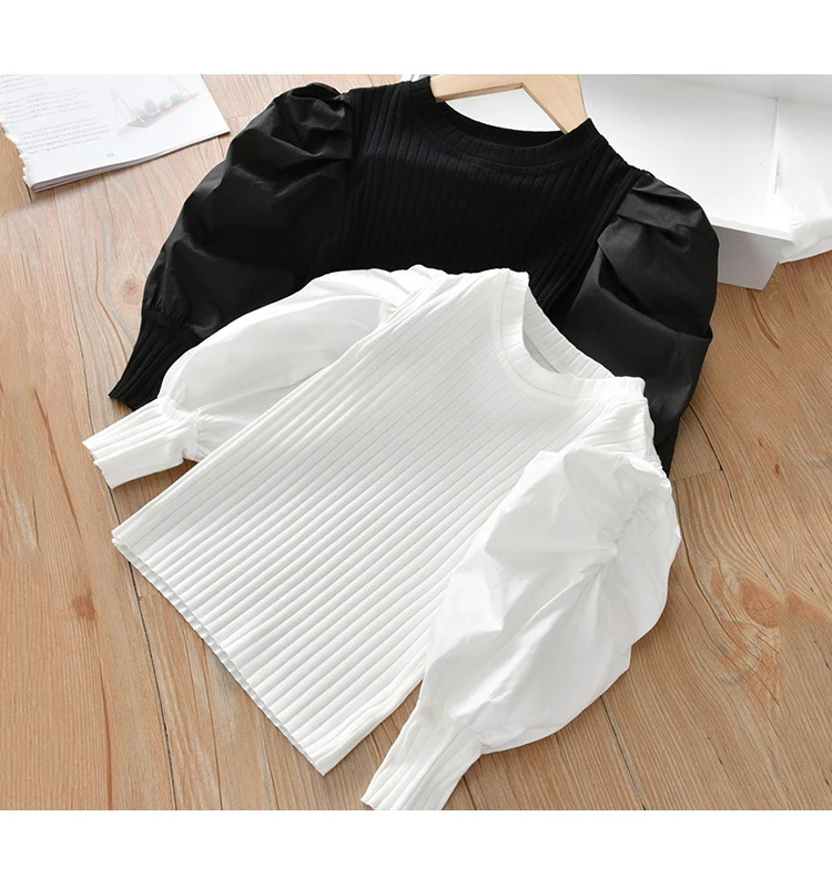 Camisa blanca para niñas vista lateral