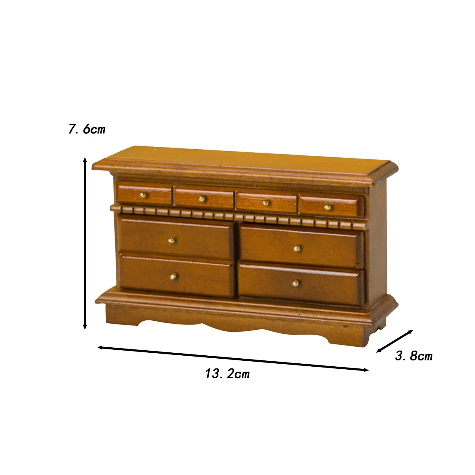 1/12 Scale TV Cabinet Scenery Supplies Simulation Accessories Toy Wooden Furniture Mini Model for Bedroom Living Room Home Decor