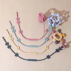 Cadena de chupete con dibujos animados y mordedor para bebé