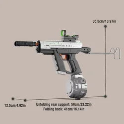 Pistola de agua eléctrica UZI con funciones integradas y luz