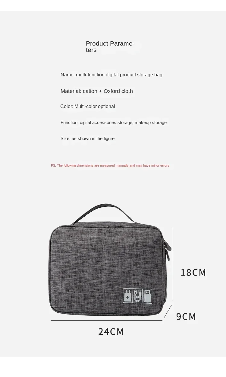 Organizador cables USB viaje – Bolsa almacenamiento niños - imagen 4