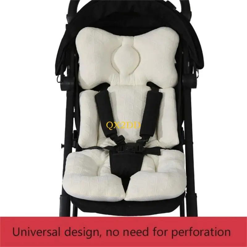 QX2D Forro ergonómico para cesta infantil, almohadilla transpirable para cochecitos, a prueba golpes para niños pequeños - imagen 4