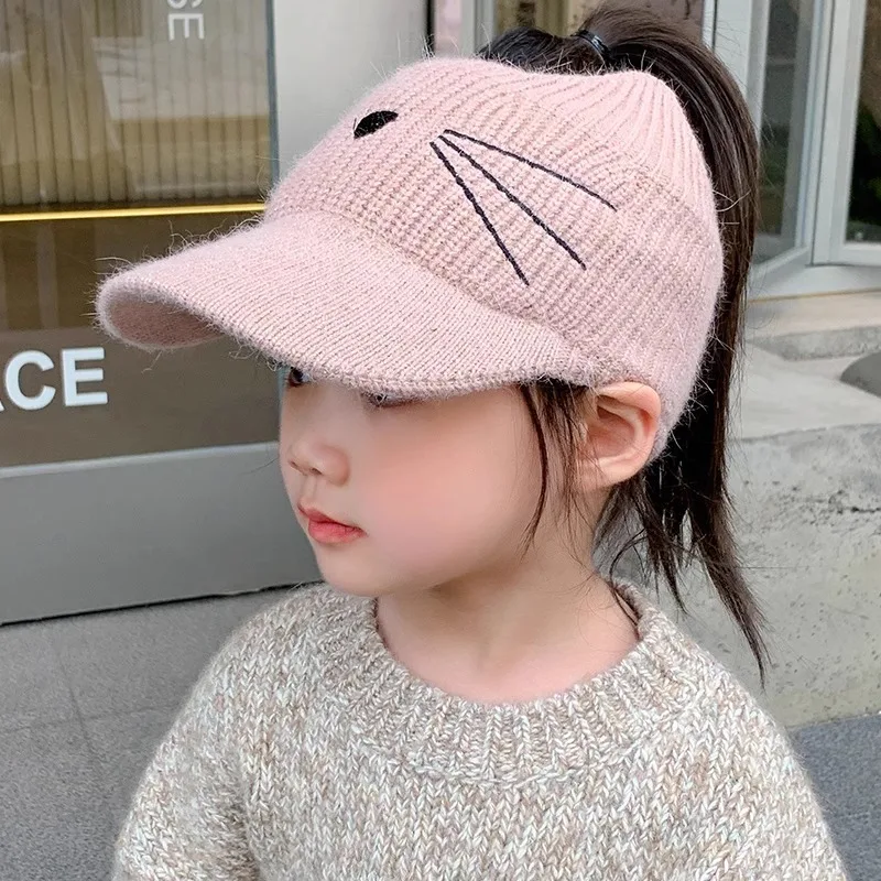 Gorra de béisbol con gato para bebé – Otoño e invierno - imagen 4