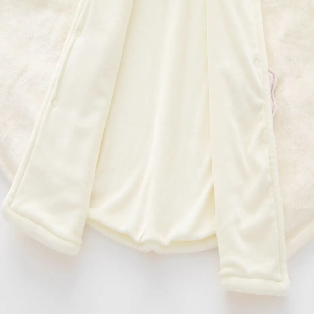 Capa con capucha duradera y cálida para bebé, Poncho de lana para niños de 0 a 2 años, chaqueta de nieve de 73/90cm a la moda para niños y niñas - imagen 3