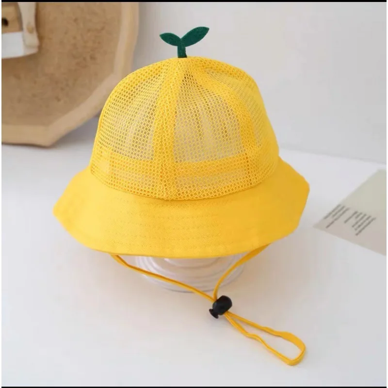 Bebé niño dibujos animados pequeña hierba niños sombrero Panamá pescador gorra lindo bebé sombrero bebé niña Bob sombreros para el sol al aire libre gorras casuales logio자 - imagen 4