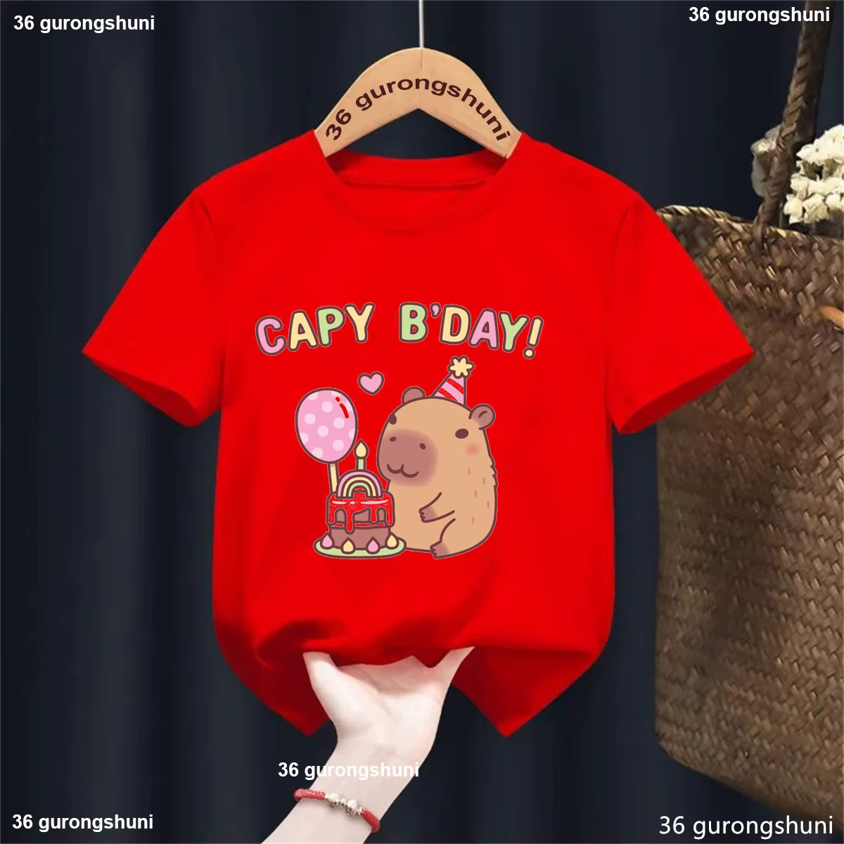 Camiseta capibara niños – Print adorable para cumpleaños - imagen 5