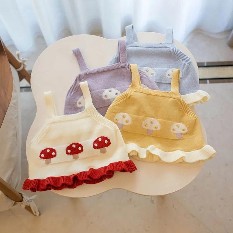 MILANCEL Tops de punto con cuello halter para niños 0-4T comodos - imagen 2