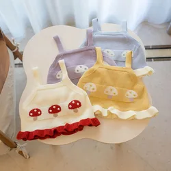 MILANCEL, Tops de punto con cuello Halter para niños de 0 a 4T, camisolas bonitas con bloques de Color y setas para niñas, prendas de vestir holgadas de estilo fino para niños, Tops