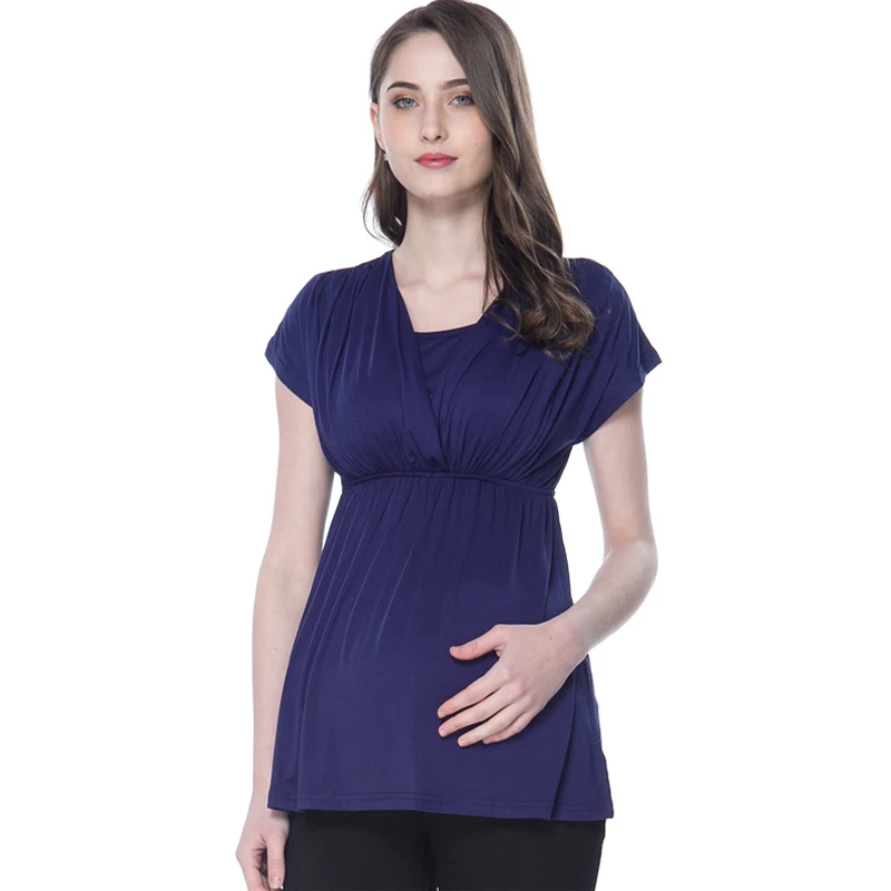 Camiseta de lactancia posparto – Manga corta y cuello redondo - imagen 4