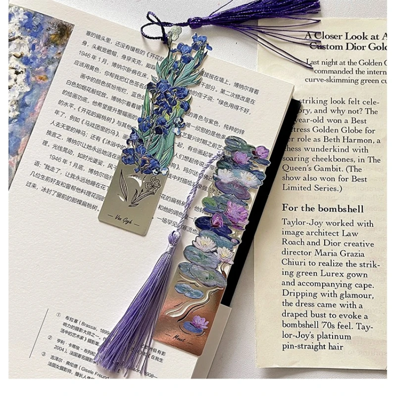 Marcapáginas de Metal Retro, accesorios de papelería para libros, suministros escolares, marca de libro de página, 1 Uds.