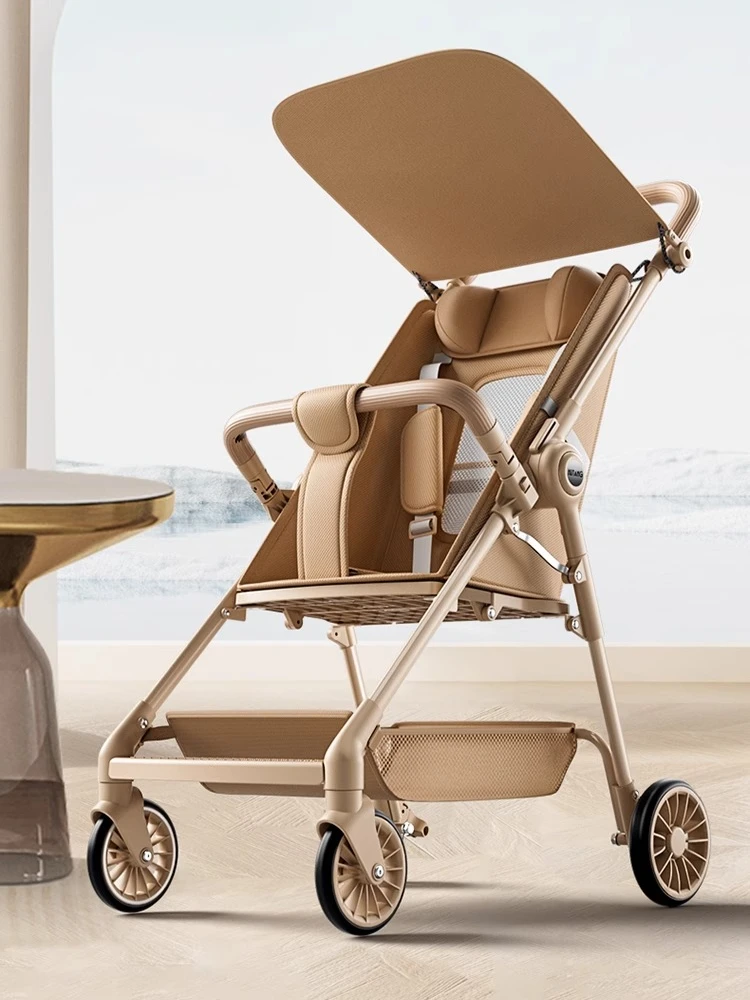 Cochecito plegable On-The-Go, solo plegado instantáneo, respaldo rígido de 3,8 kg, asiento antideslizante de 34 cm de ancho, apto para equipaje de cabina de avión - imagen 5