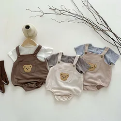 Conjunto de verano para bebé MILANCEL – Body y joggings de punto alveolo