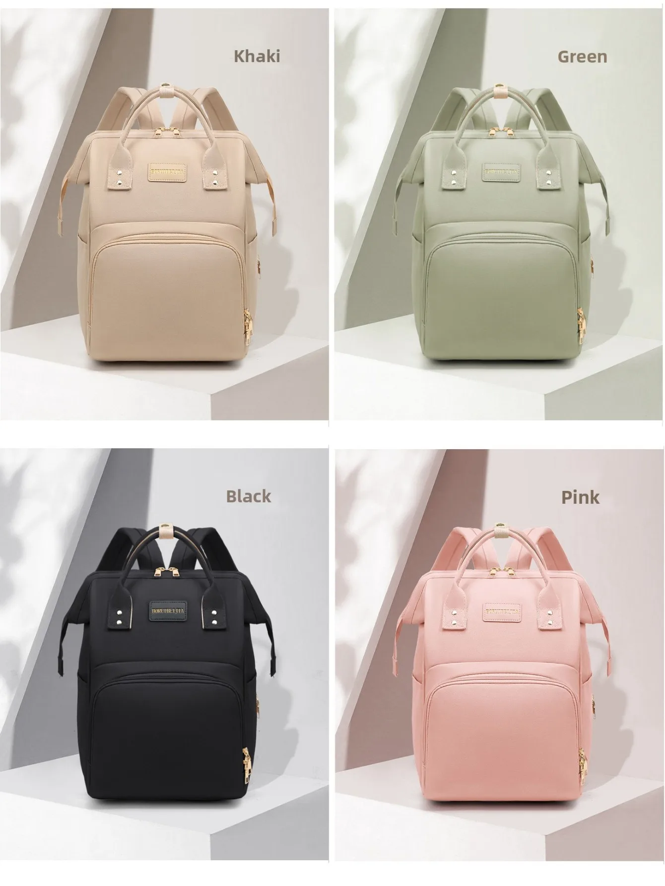 Mochila de alta calidad a la moda, bolso de mamá con doble hombro, bolso de viaje de gran capacidad para madre y bebé - imagen 3