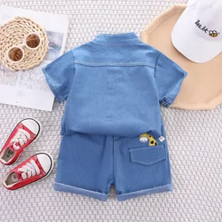 Conjunto de verano para niños – Camisa y shorts de algodón natural
