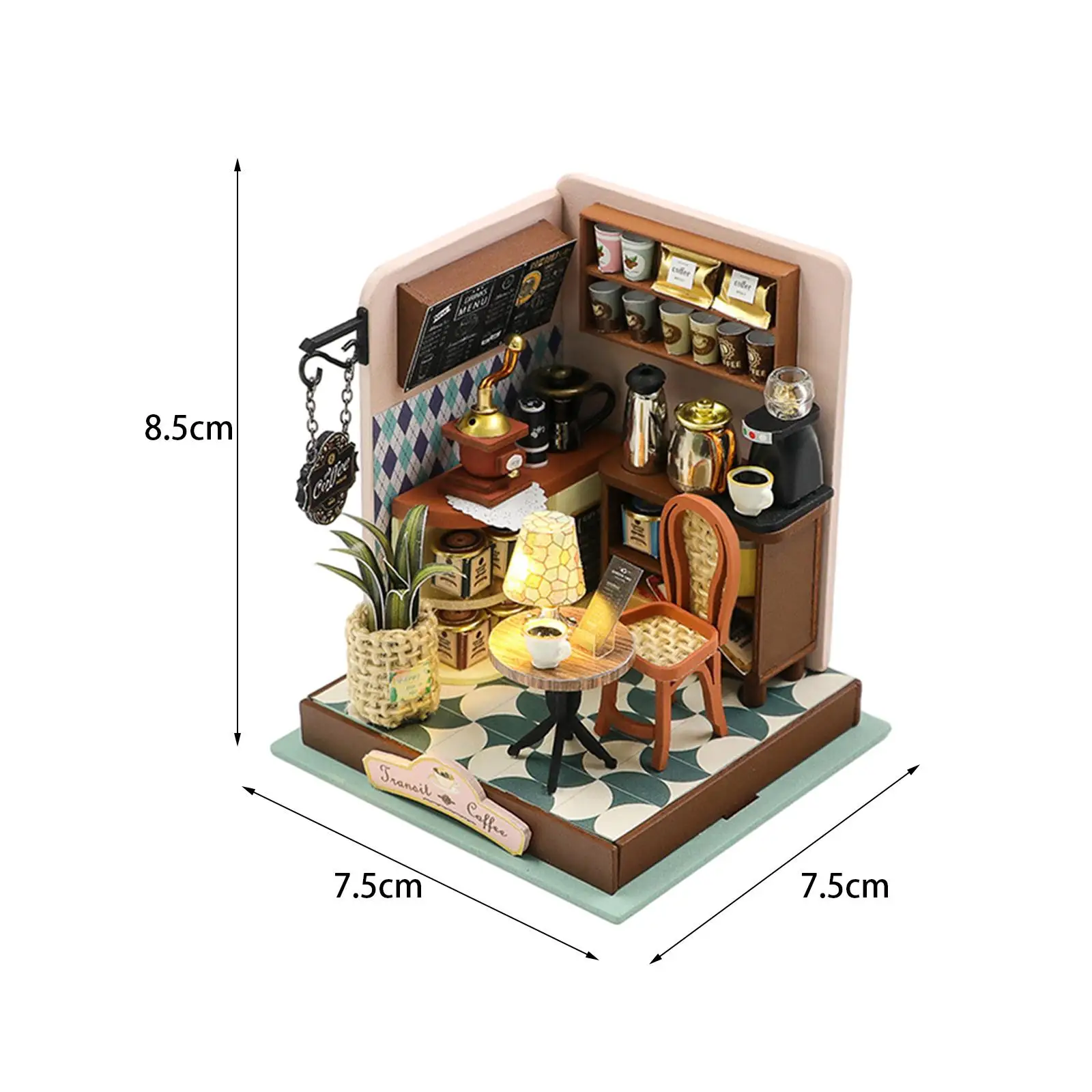 DIY Handcraft Miniature Dollhouse Wooden Room Box Crafts Led Lights with