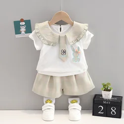 Conjunto algodón bebé niño – Camiseta manga corta y pantalón corto