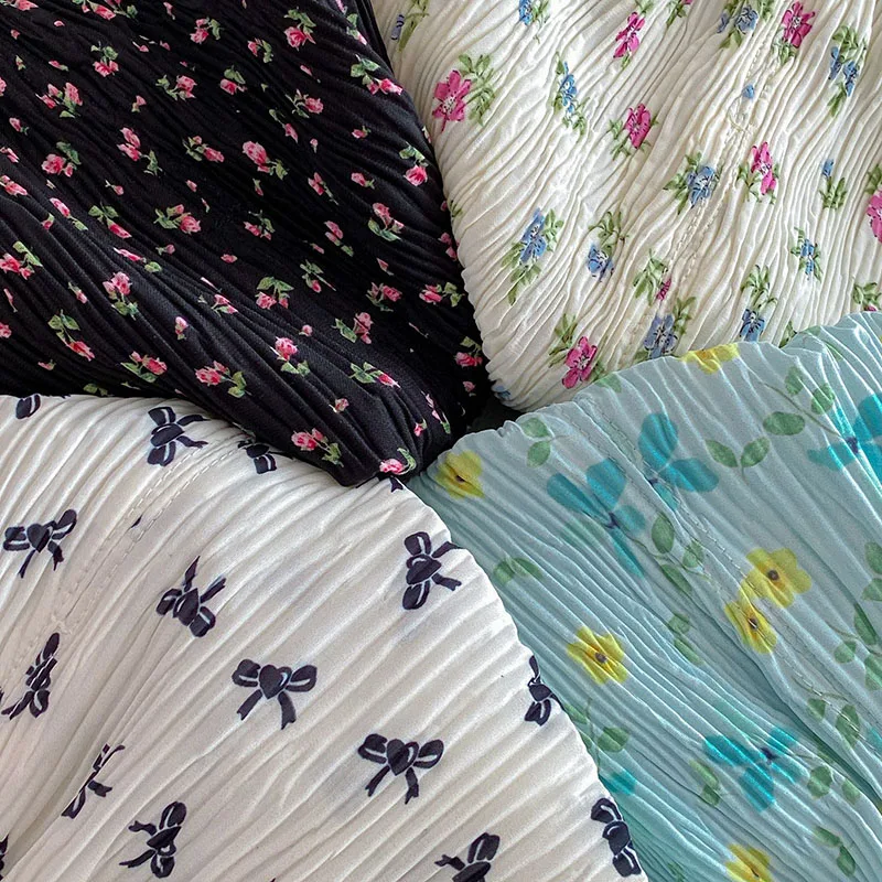 Milancel Pantalones florales de verano para niña – Pierna recta y lazo - imagen 2