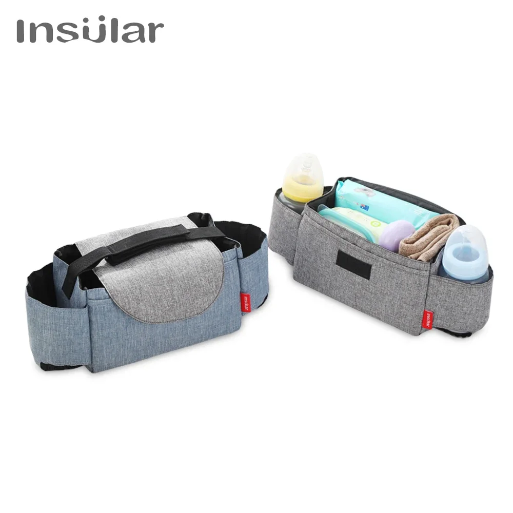 Bolsa de pañales Insular, bolsas aislantes para biberones de leche, bolsa de almacenamiento para mamás, colección de cosas para bebés, accesorios para cochecito, cuidado del bebé - imagen 2
