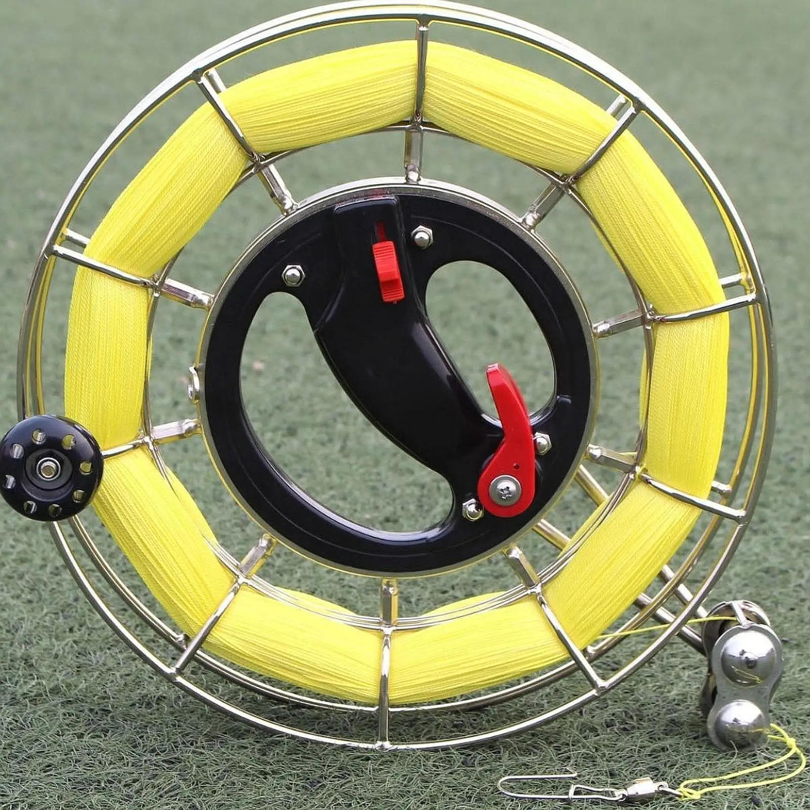 Kites Line Winders with Handle Multiuse with Brake for Yard Camping Garden