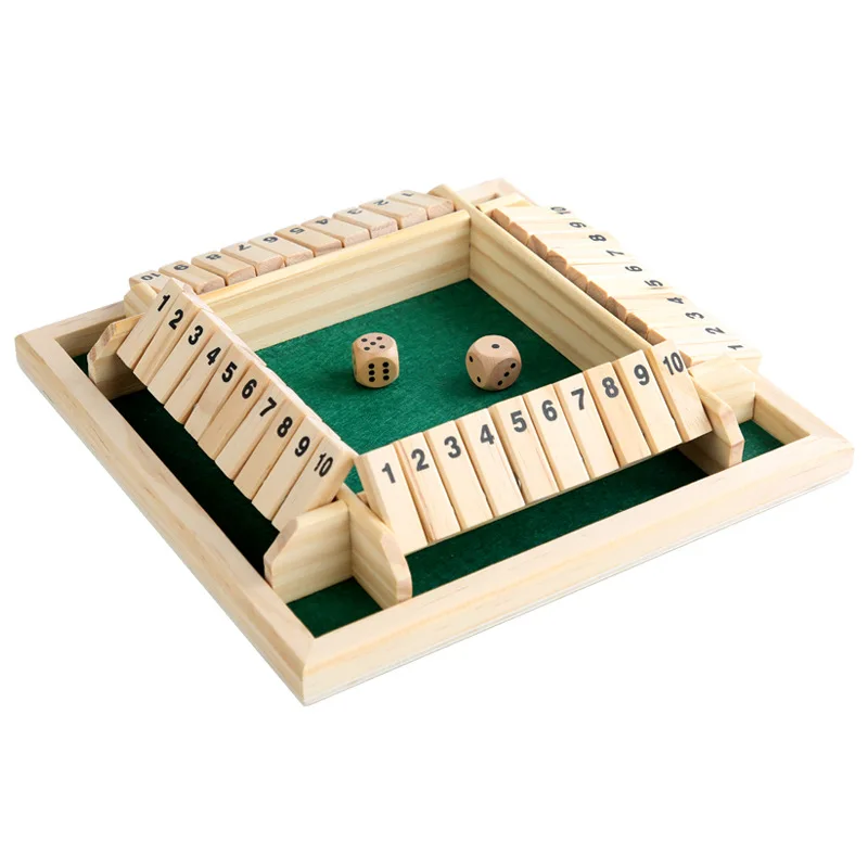 Juego de dados en caja para 2-4 jugadores, juego de mesa clásico para adultos, juego de mesa de madera con dados y instrucciones, juego de estrategia - imagen 2