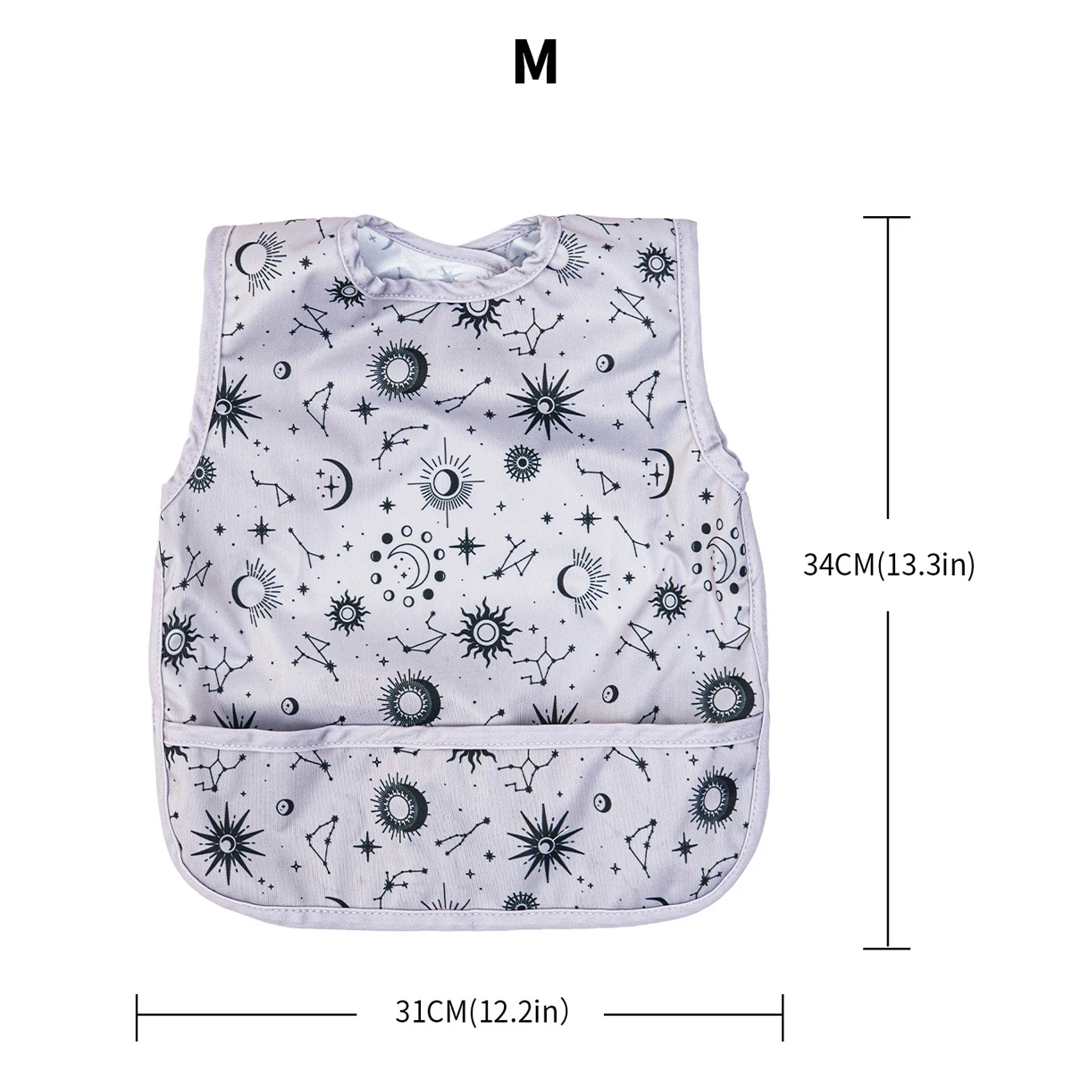 HappyFlute Babero impermeable antibacterial con bolsillo para bebé - imagen 3