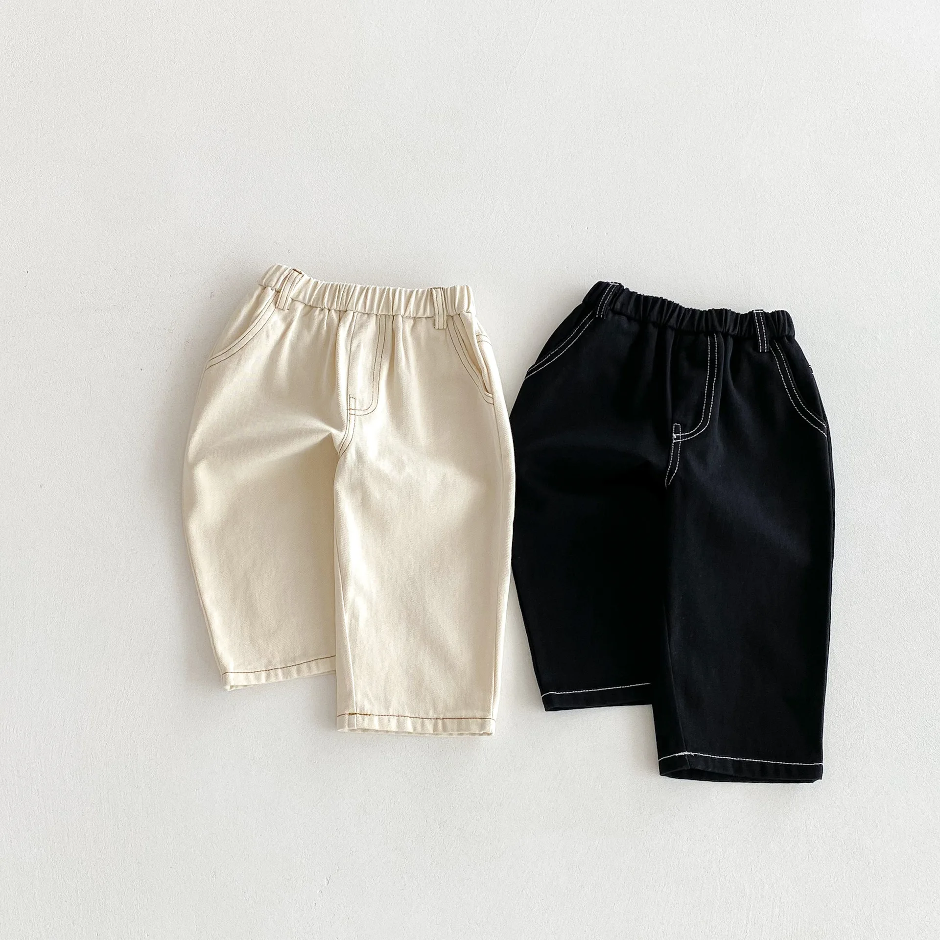 Pantalones para niños de 1 a 6 años, nueva ropa de otoño para niños, pantalones vaqueros informales de estilo recto para niños, pantalones de moda para chicas