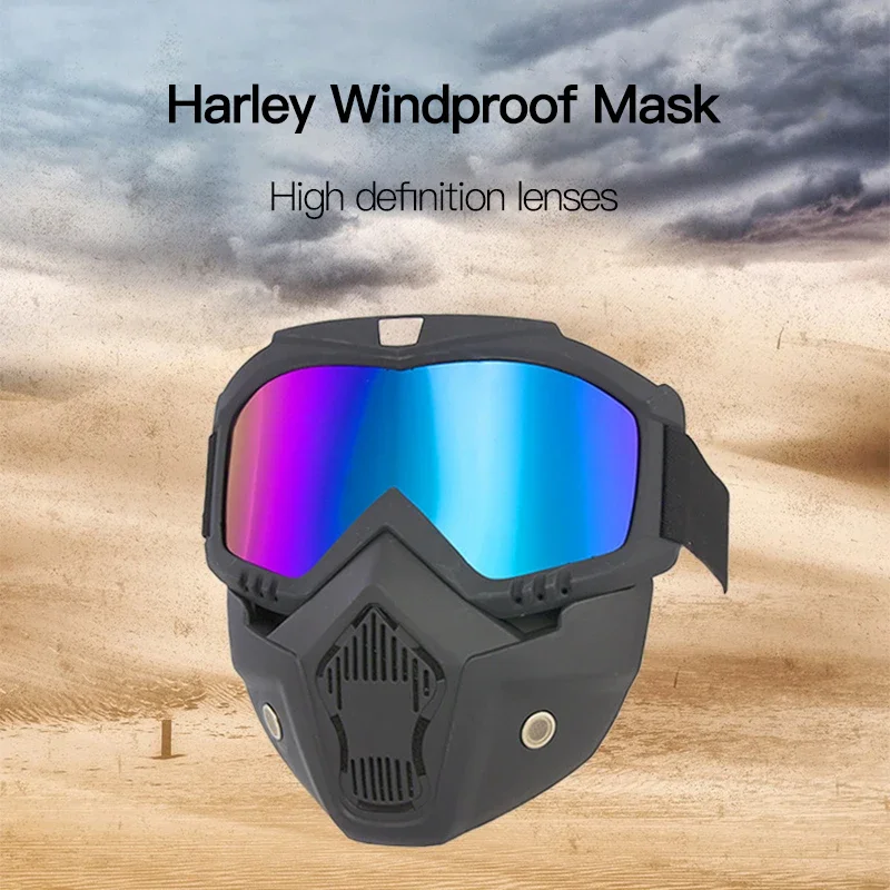 Máscara a prueba de viento para motocicleta, gafas HD para deportes al aire libre, gafas para montar en Motocross, gafas de sol con protección UV de verano - imagen 4