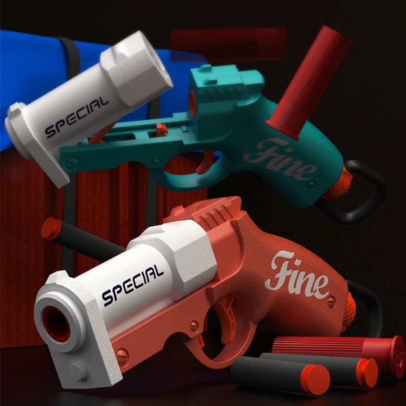 Mini lanzador de balas suaves S686, pistola de juguete, pistola de balas de espuma Airsoft, arma para exteriores, pistola para niños - imagen 2