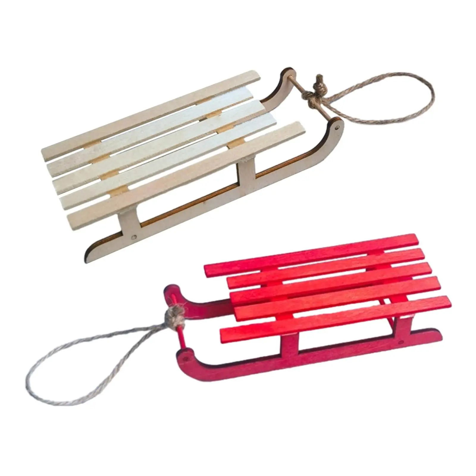 Modelo de escena de nieve de casa de muñecas 1:12, artesanía de trineo de madera, miniaturas DIY, juguete decorativo para exteriores, accesorios de adorno de Micro paisaje - imagen 4