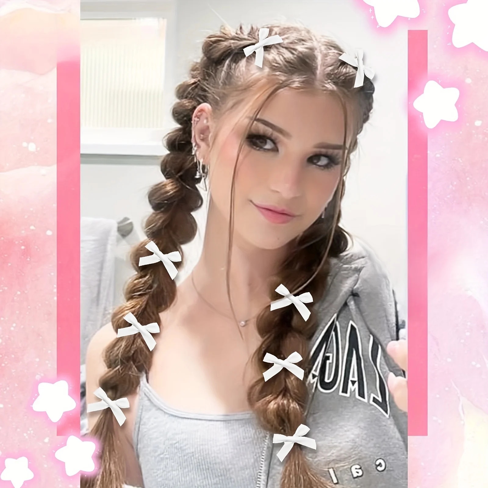 Mini pinzas para el pelo con lazo para niños, conjunto de 2-30 Uds. De accesorios para el cabello trenzados con cinta estilo Ballet para niñas