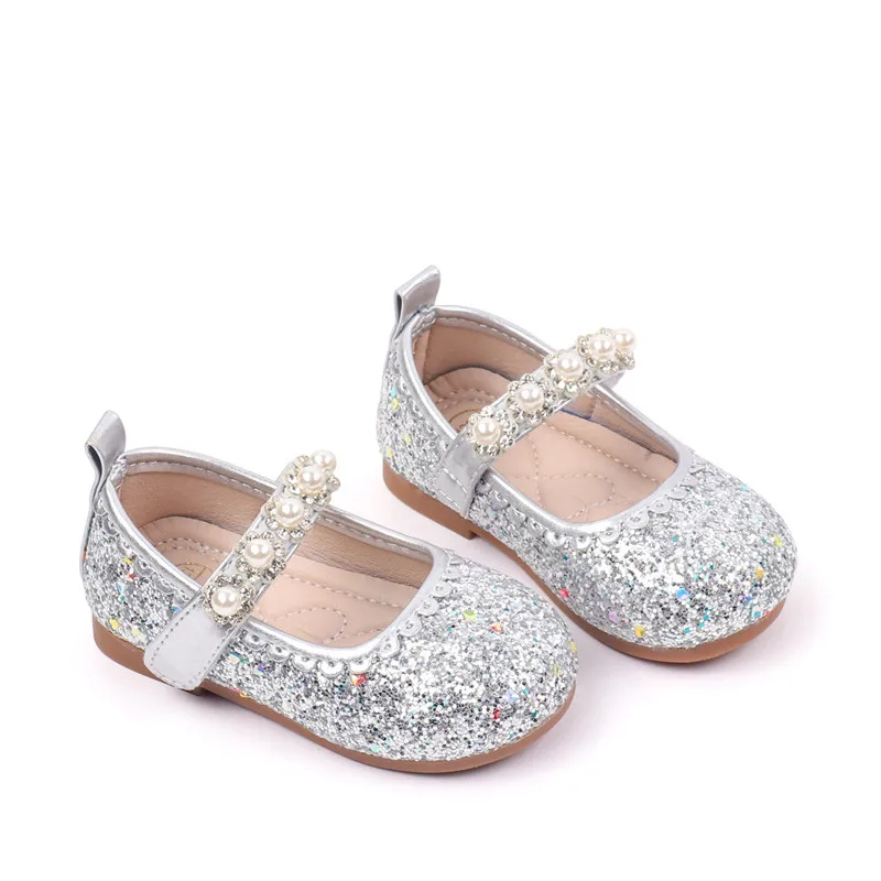 2025 nuevos zapatos ostentosos para niños, zapatos de princesa para niñas de primavera y otoño para vestido de fiesta, zapatos de cuero de goma suave antideslizantes para niños - imagen 3