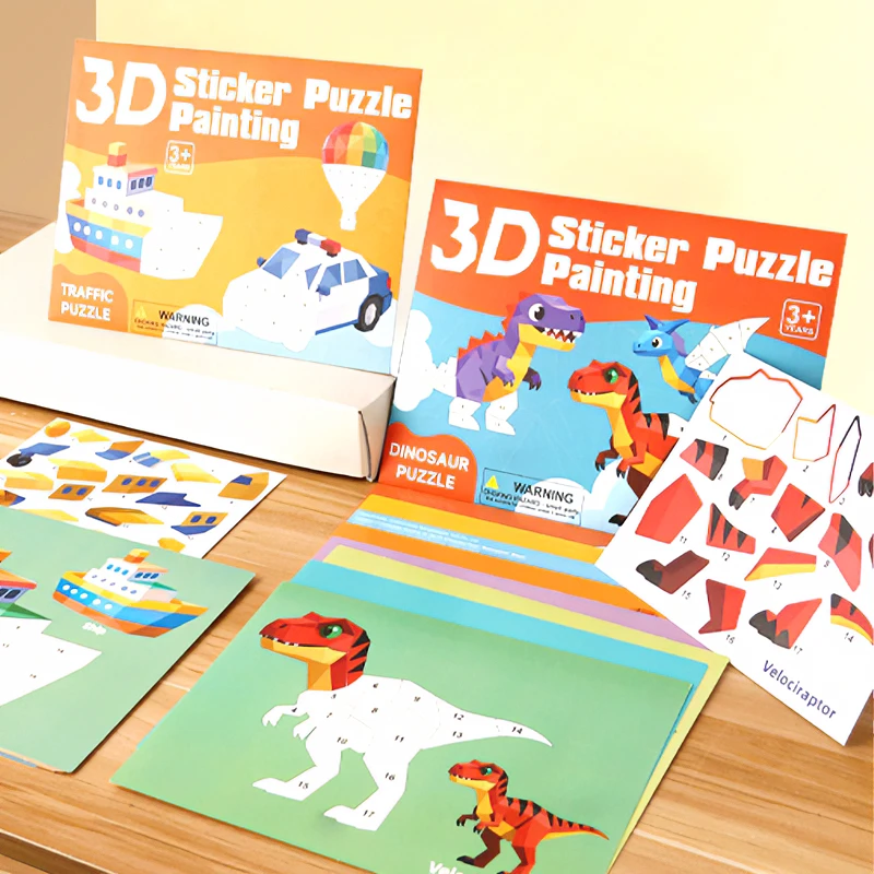 Libro de pegatinas de geometría 3D para niños - Creativo - imagen 4