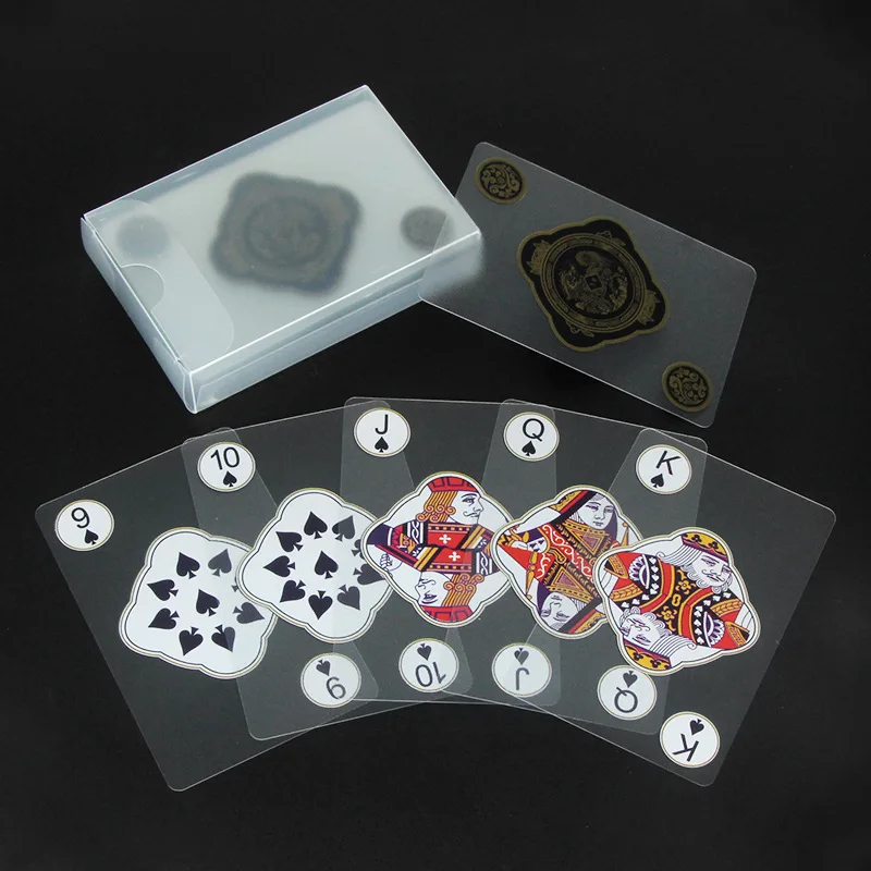 Playing Cards Transparent Plastic Frosted Poker White Frosted Waterproof PVC Playing Cards Unique Cards Indoor Party Game