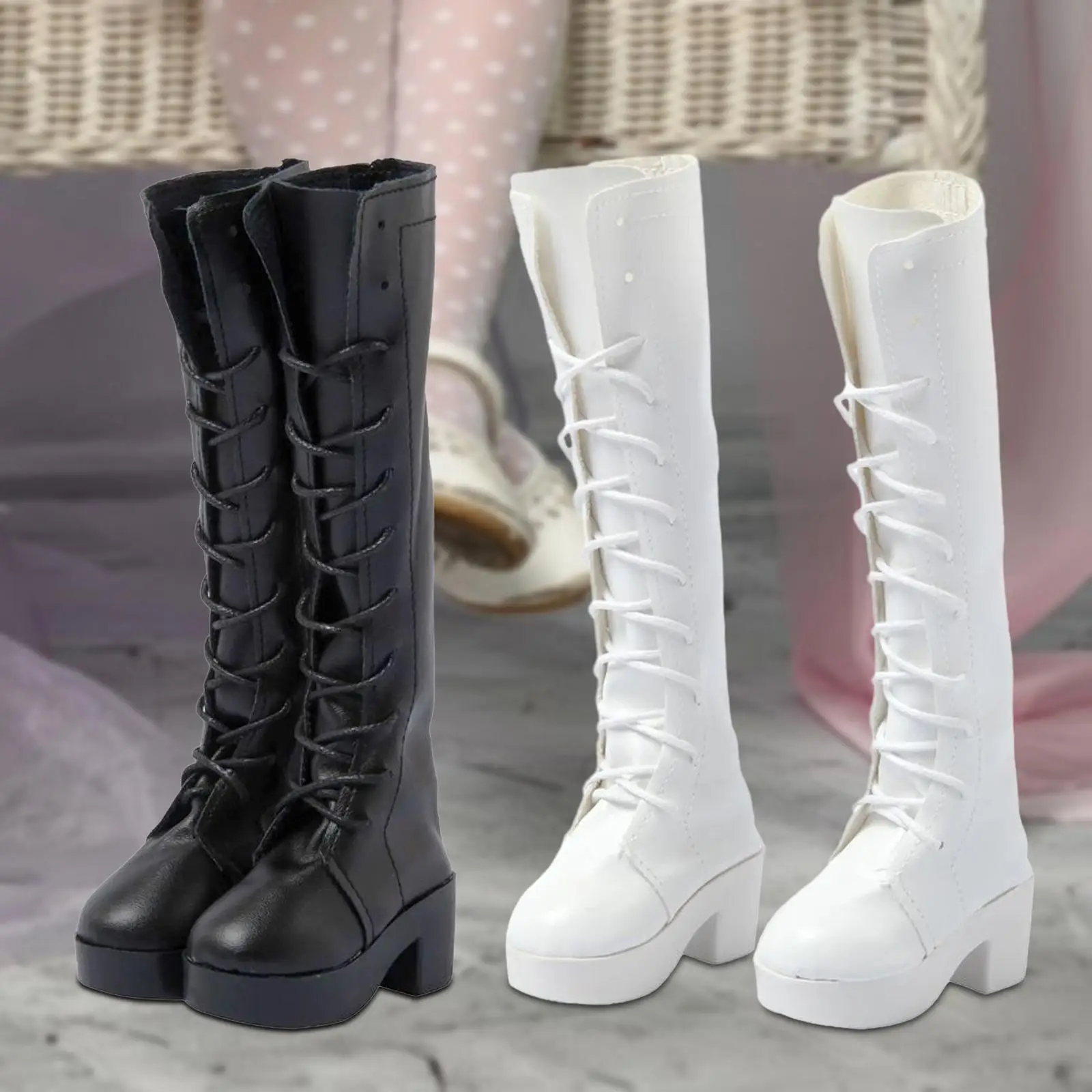 1/3TH Ball Jointed Dolls Shoes BJD Long Boots Fashion Dress up High Heeled Shoes