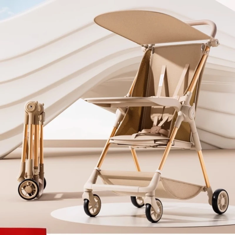 Cochecito compacto Wonder de 1 segundo pliegue para 6M-5Y 360 ° Marco de aluminio reclinable con rueda delantera, compañero de viaje ligero imprescindible - imagen 2