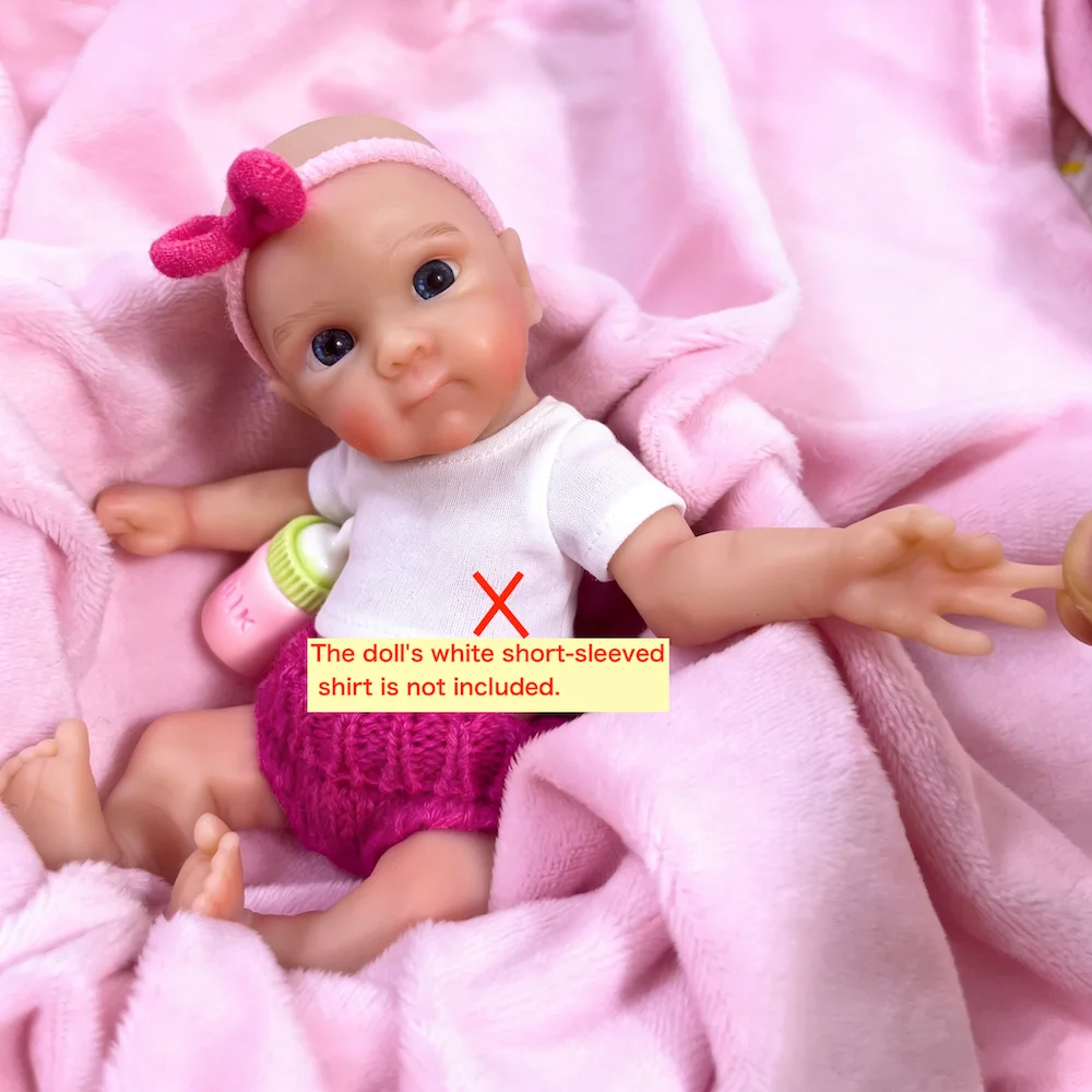 Mini muñeca Reborn Bettie – Silicona suave lavable para niñas - imagen 3