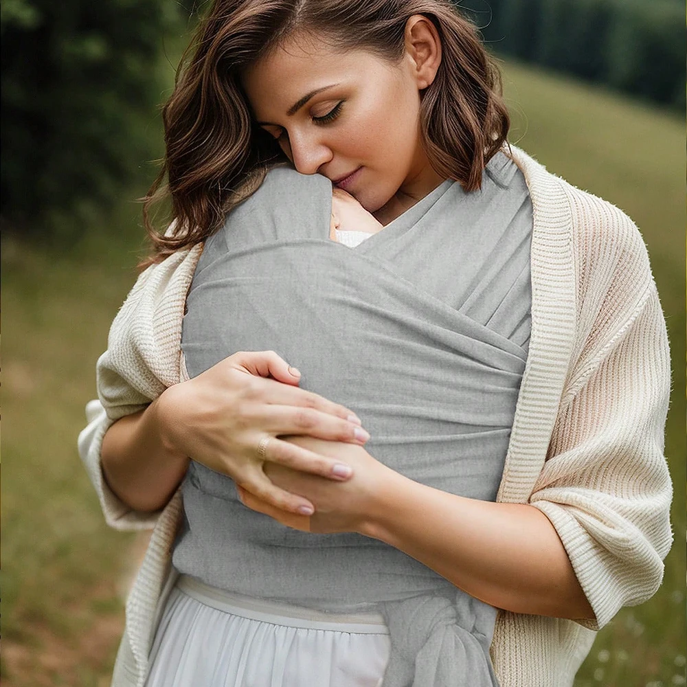 Portabebés para recién nacido de 0 a 24 meses, bandolera ajustable para bebé, cinturón elástico, urdimbre portátil multifuncional para niños pequeños - imagen 3