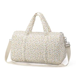 Bolso de mamá grande con estampado floral para pañales y viaje
