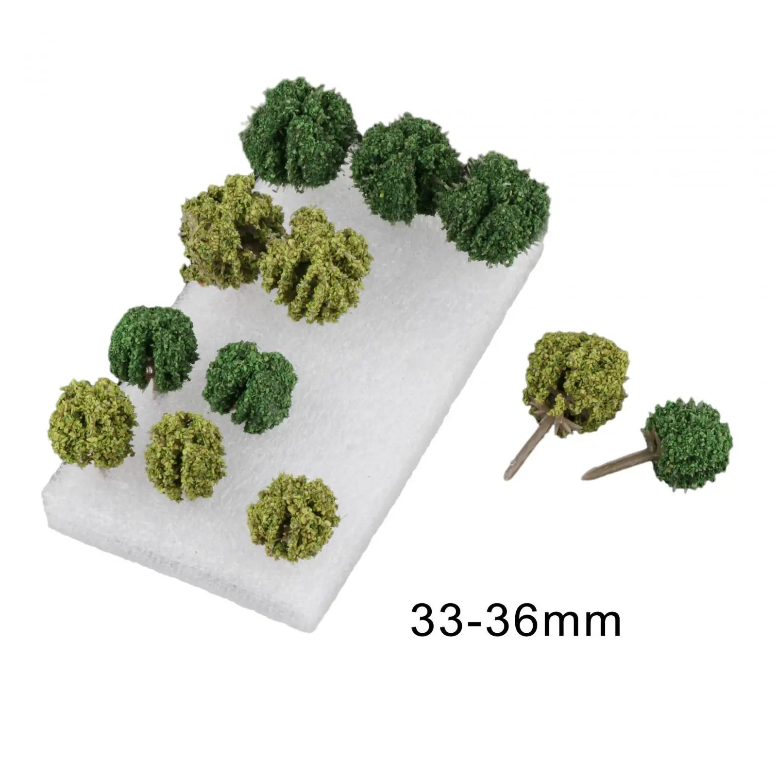 12Pcs Mini Model Trees Layout Decorations Ornaments Diorama Supplies for Dollhouse Railway Railroad DIY Crafts Fairy Garden
