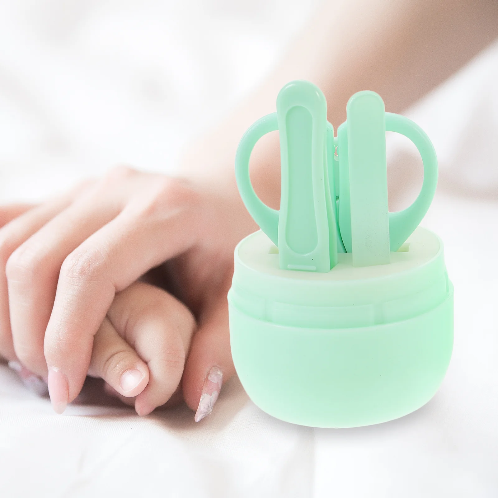 1 Juego de cortaúñas para bebés, cuidado de uñas para recién nacidos, Kit de aseo de diseño redondeado para bebés, cuidado de uñas para niños pequeños - imagen 5