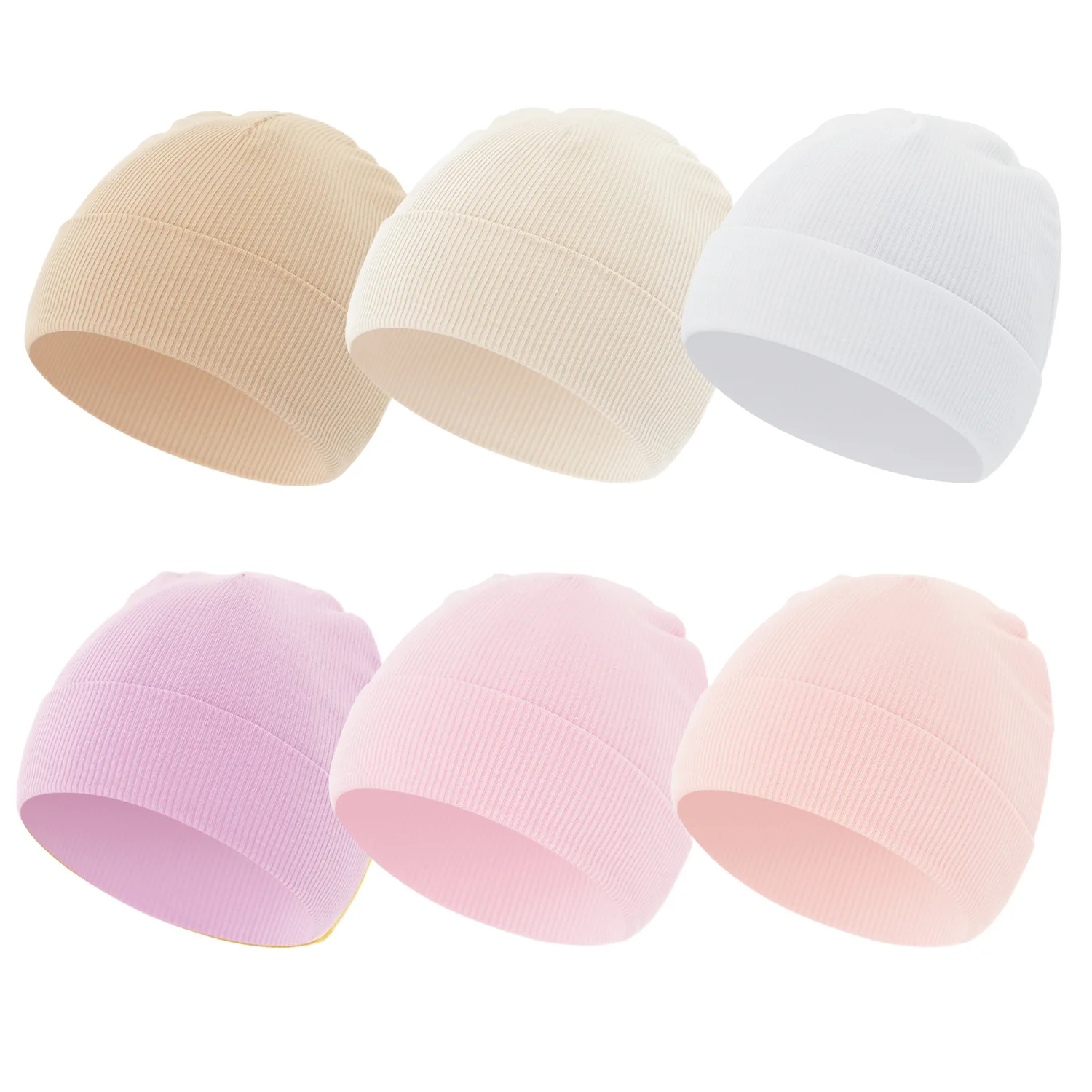 Gorro para bebé recién nacido, gorros elásticos de algodón suave para primavera, Otoño e Invierno, accesorios para bebés y niñas, Color caramelo de 0 a 3 meses - imagen 2