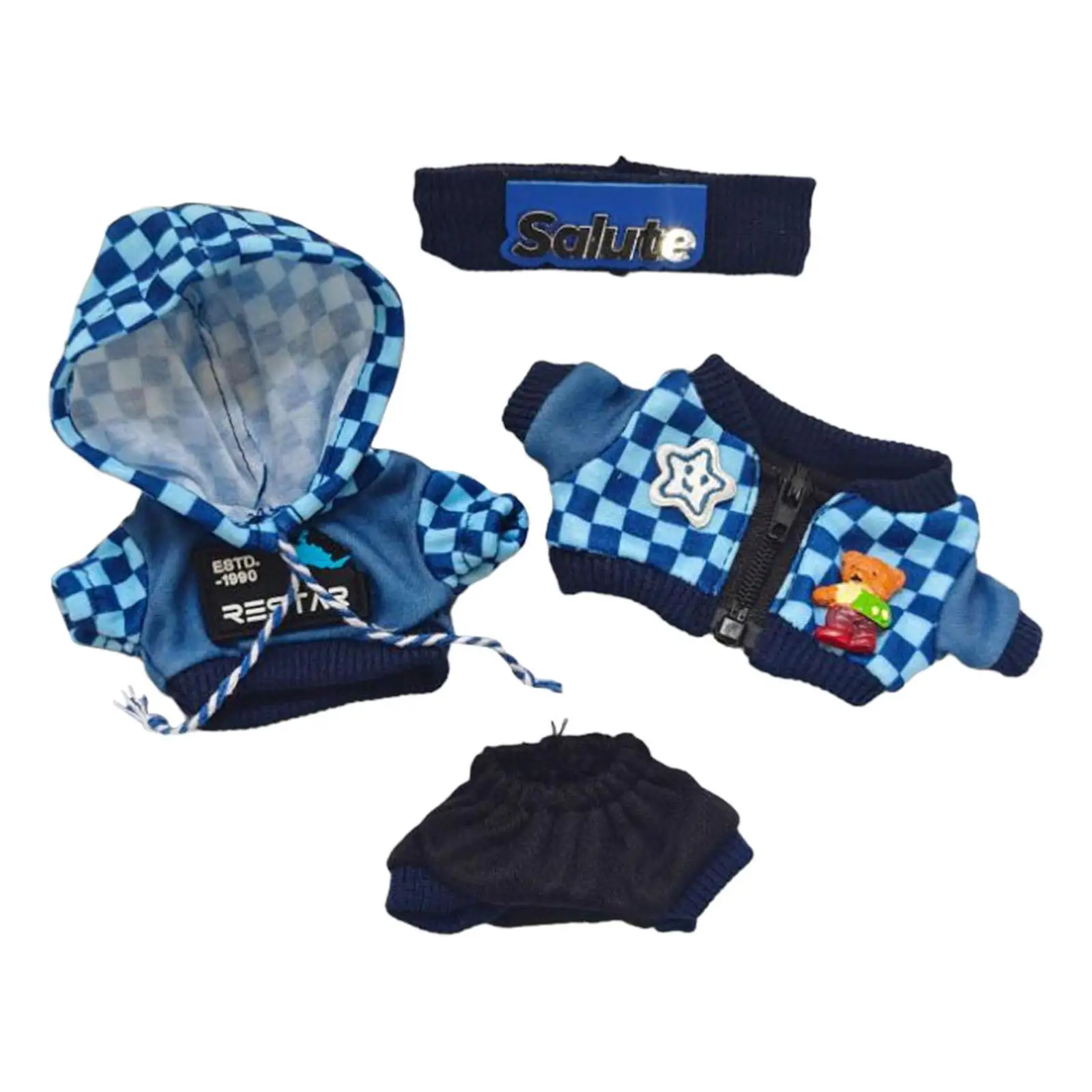 Cozy Doll Attire for 15-17cm Plush Toys - Stylish Outfit Set Cozy Doll Attire for 15-17cm Plush Toys - Stylish Outfit Set