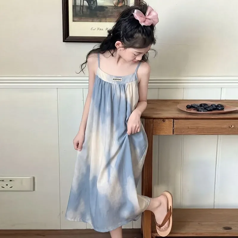 Pijama de niña verano estilo sencillo y tierno en color liso fino - imagen 5