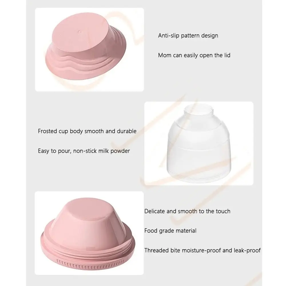 Caja de leche en polvo para bebé de 3 capas con forma bonita, compartimento sellado, dispensador de fórmula portátil, contenedor de aperitivos apilable sin derrames - imagen 2