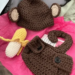 Disfraz mono plátano para bebé - Traje fotográfico neonatal