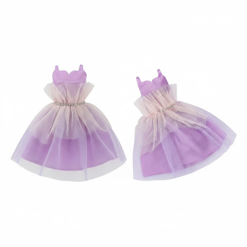Vestidos de princesa con falda de malla para muñecas - imagen 5