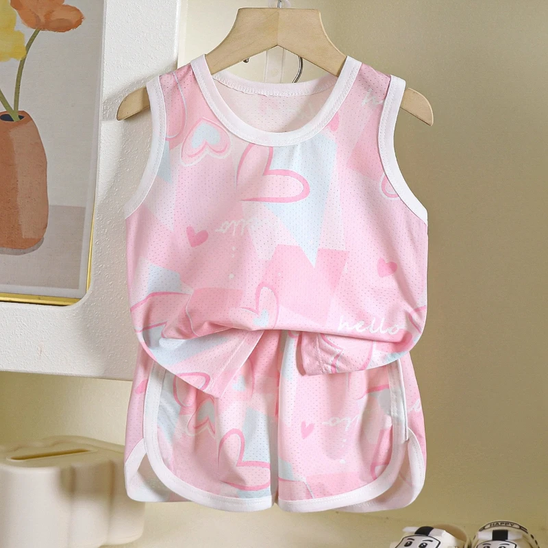 Chaleco y short de seda helada para niños – Verano - imagen 5